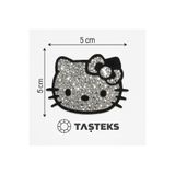 Taşteks Taşlı Ütülenebilen Veya Sticker Olarak Kullanılabilen 6cm Hello Kitty