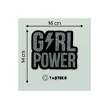 Taşteks TAŞLI Ütülenebilen veya Sticker Olarak Kullanılabilen 'Girl Power' Yazı Modeli