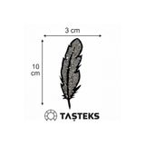 Taşteks Ütülenebilen veya Sticker Olarak Kullanılabilen Taşlı Tüy Modeli