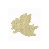 Tasula Hobi Süs Lazer Kesim Ürünü, 9,5x7,5 cm, Ahşap, Kapı Süsü
