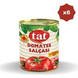 Tat Domates Salçası 830 g Organik Türkiye Menşeli Lezzetli Salça - (6 Adet) - 830 gr