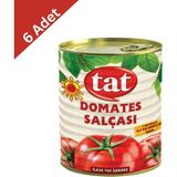 Tat Domates Salçası 830 G X6 Türkiye Menşeli Yoğun Kıvamlı Salça Ürünü - 1,26 gr