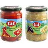 Tat Közlenmiş Biber 650 gr ve Közlenmiş Patlıcan 520 Cam 2 Li Paket - 1 Paket