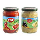 Tat Közlenmiş Biber 650 gr ve Közlenmiş Patlıcan 520 Cam 2 li Paket