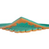 tatami minderi 100x100 26mm kalınlık (su yeşili-turuncu)