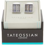 Tateossian Silver Kol Düğmesi - Mavi - Standart