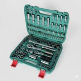 Tatian Profesyonel 108 Parça Lokma Takımı Seti – 1/2" ve 1/4" Cırcır Kol, Krom-Vanadyum Çeliği, Metrik ve Torx Lokma Seti, Dayanıklı Taşıma Çantalı