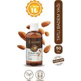 Tatlı Badem Yağı %100 Saf ve Doğal Soğuk Sıkım Kaş & Kirpik Bakımı,e Vitamini Saç Dökülmesi Önleyici - 50 ml