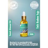 Tatlı Badem Yağı 20 Ml Soğuk Sıkım %100 Saf Kaş Kirpik Ve Saç Bakımı 20 ML