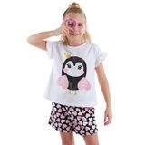 Tatlı Baykuş Kız Çocuk T-shirt Şort Takım