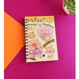 Tatlı Capybara Özel Tasarım Spiralli 15 * 21 cm Dot Defter, Eskiz Defteri, Doodle Book - 2 SAYFA STICKER HEDİYELİ