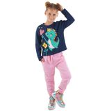 Tatlı Dino Kız Çocuk T-shirt Pantolon Takım