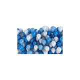 TATLI GÜNLER 25 Adet Metalik Sedefli (koyu Mavi-beyaz) Karışık Balon Helyumla Uçan