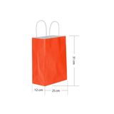 Tatlı Günler 25 Li Büyük Boy 25X31 cm Büküm Saplı Kağıt / Karton Çanta-Poşet Kırmızı