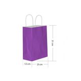 Tatlı Günler 25 Li Büyük Boy 25x31 Cm Büküm Saplı Kağıt/Karton Çanta-poşet Mor