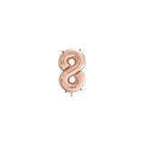 TATLI GÜNLER 34" FOLYO BALON RAKAM 8 ROSE GOLD
