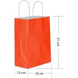 Tatlı Günler Büyük Boy 25X31 cm Büküm Saplı Kağıt / Karton Çanta-Poşet Kırmızı