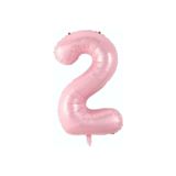 TATLI GÜNLER Folyo Balon 2 Rakamı Helyum Balon 76 Cm Pembe Renk - Retro 2 Yaş
