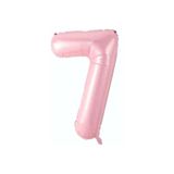 TATLI GÜNLER Folyo Balon 7 Rakamı Helyum Balon 76 Cm Pembe Renk - Retro 7 Yaş