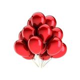 Tatlı Günler KIRMIZI 20 ADET METALİK BALON BÜYÜK BOY 30 CM