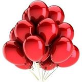 Tatlı Günler KIRMIZI 30 ADET METALİK BALON BÜYÜK BOY 30 CM