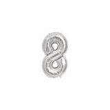 Tatlı Günler Miray Süs Folyo Balon Rakam 8 Gümüş 16 Inc(40cm) 1 Adet