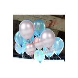 TATLI GÜNLER Partiniseç 25 Adet Metalik (açık Mavi-gümüş Gri) Karışık Helyumla Uçan Balon