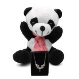 Tatlı Peluş Panda & Mikail Melek Kolye Hediye Seti (Beyaz) 67410