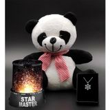 Tatlı Peluş Panda & Star Master Gece Lambası & Kar Tanesi Kolye Hediye Seti (Model 1) 65601