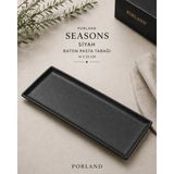 Tatlı Sunumlarınıza Geniş Bir Boyut: Porland Seasons Baton Pasta Tabağı (16X35 Cm) - 1 Adet - Siyah