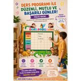 Tatlı Süprizler DERS PROGRAM TABLOSU 90X60 KALEM HEDİYELİ YÜKSEK KALİTE FOLYO BASKI
