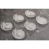 Tatlı Tabağı Ithal Cam 12LİKRISTAL Görünümlü Şık ve Zarif Dokunuşlar 12CM - Gri