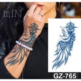 Tattoo 1 Ay Kalıcı Gerçekçi Geçici Pusula ve Kanat 12 Saat Sonra Kararan Geçici Dövme Tattoo - Siyah