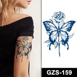 Tattoo 1 Ay Kalıcı Gerçekçi Kelebek ve Gül Model 12 Saat Sonra Kararan Yapıştırma Geçici Dövme Tattoo