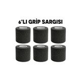 Tattoo 6'lı Magic Cover Siyah 50mm Dövme Bandajı | Kaymaz, Elastik ve Hijyenik Sargı