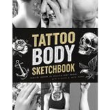 Tattoo Body Sketchbook: Practice Drawing on Realistic Body Imagery with 51 Black & White Images