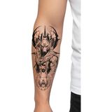 Tattoo Gerçekçi Anubis Yunan Tanrı Model Geçici Kol Bacak Geçici Sticker Yapıştırma Dövme
