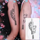 Tattoo Gerçekçi Çift Aslan Model Geçici Kol Bacak Geçici Sticker Yapıştırma Dövme