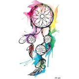 Tattoo Gerçekçi Renkli Düş Kapanı Geçici Dövme Tattoo
