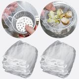 Tatuo 300 adet mutfak örgü lavabo süzgeç torbaları tek kullanımlık lavabo süzgeç torbaları süzgeç filtre torbaları elastik tıkanma önleyici lavabo çöp örgü çanta mutfak yiyecek atıkları artık çöp toplamak
