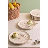 Taupe Bloom Nordic 6\'lı Pasta & Sunum Tabağı 22 cm - Çok Renkli