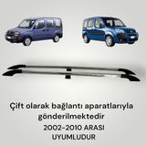 Tavan Çıtası Fiat Doblo 2002-2010 Kısa Şase Uyumlu - Gri