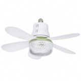 Tavan Fanı + Led Aydınlatma E27 Duy 3 Kademeli Kumandalı Sessiz Mini Tavan Vantilatörü 520mm beyaz