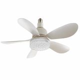 Tavan Vantilatörü 6 Kanatlı Kristal LED 40W, Uzaktan Kumandalı, 3 Kademe Hız, 3 Renk Işık 3000K 4000K 6500K, Dimmer, Gece Lambası, 2H/4H Zamanlayıcı, Tersine Dönüş