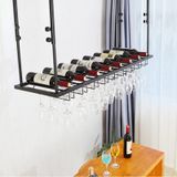 Tavana Monte Şarap Rafı Düzenleyici Metal Cam Tutucu, Şarap Şişesi Depolama Rafı Modern Asma Kadehler Mutfak/Yemek/Oda için Teşhir Rafları (Boyut: 60 x 35 cm) ()