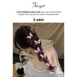 TAVGA 5'lı Pink Kelebek Model Saç Tokası Seti