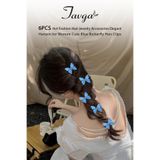 TAVGA 6'lı Blue Kelebek Model Saç Tokası Seti