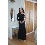 Tavie Tek omuzlu asimetrik kesim elbise