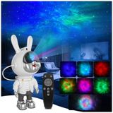 Tavşan Astronot Galaksi Projektörü Gece Lambası, 8 Farklı Yansıtma Modu Galaxy Projeksiyonu, Uzaktan Kumandalı, Ayarlanabilir Parlaklık, Çocuklar ve Yetişkinler İçin Gökyüzü Yıldız Projektörü