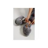 Tavşan Figürlü Beyaz Peluş Panduf Ev Pandufu Unisex